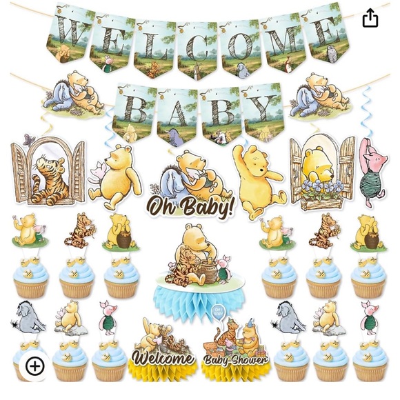 (6)Disney Winnie Honey Jar Set and decor - Picture 5 of 6